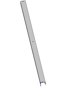 Structural "U" profile 30x50x1560 for tunnel door
